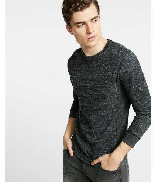 Express Mens Waffle Mesh Long Sleeve Crew Neck Tee