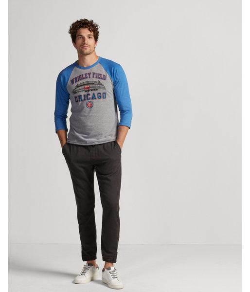 Express Mens Homage Wrigley Field Chicago Cubs Raglan Tee