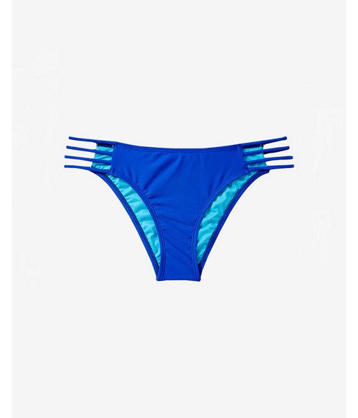Express Womens Blue Strappy Cheeky Bikini