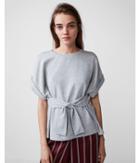 Express Womens Heathered Tie Waist Rolled