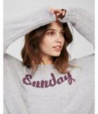 Express Womens Velour Sunday Pullover