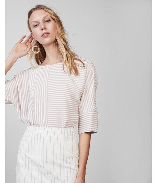 Express Womens Striped Cocoon Top