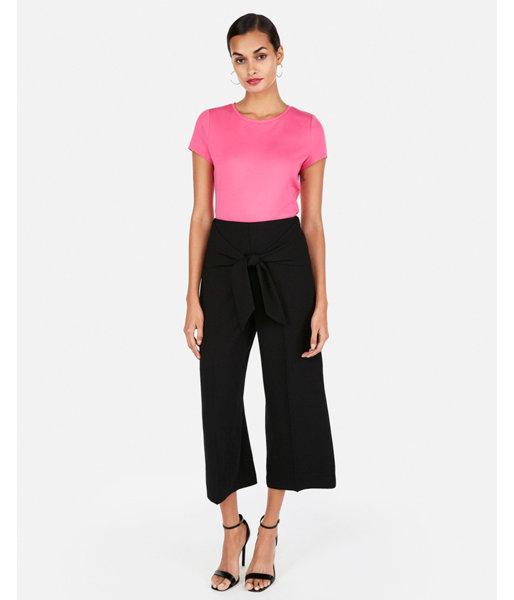Express Womens Crew Neck Ponte Tee