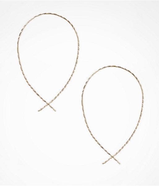 Express Womens Textured Hoop