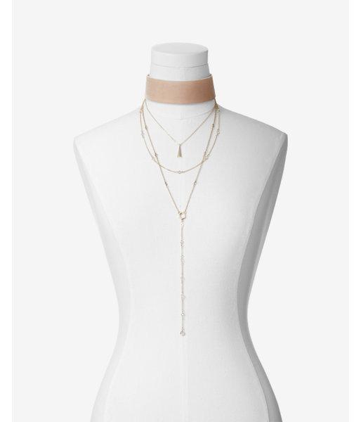 Express Layered Velvet Choker Necklace