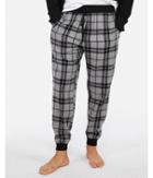 Express Mens Express Weekend Brushed Plaid Flannel Jogger Pant