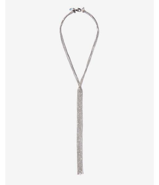 Express Womens Rhinestone Y Necklace