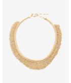 Express Two Tone Metal Fringe Collar Necklace