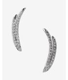 Express Womens Embellished Double Line Crawler Earrings