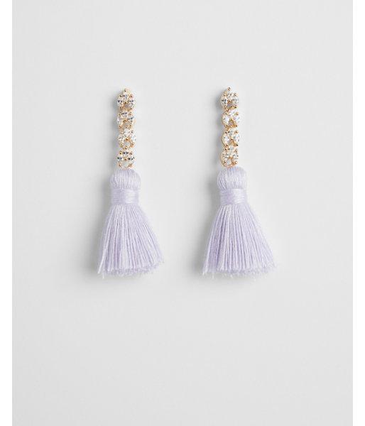 Express Womens Linear Tassel Earrings