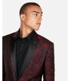 Express Mens Slim Floral Jacquard Tuxedo Jacket