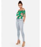 Express Womens Floral Off The Shoulder Tie Sleeve