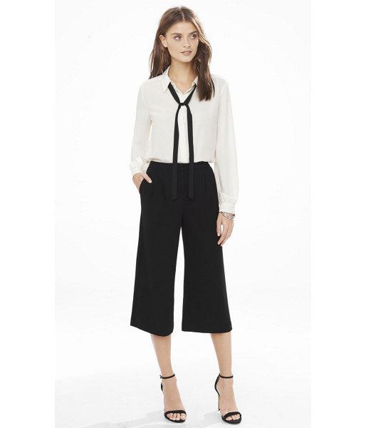 Express Express Womens Black Pleated Front Culottes