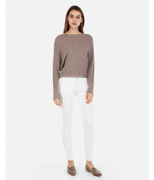 Express Womens Cropped Drapey Wedge Dolman