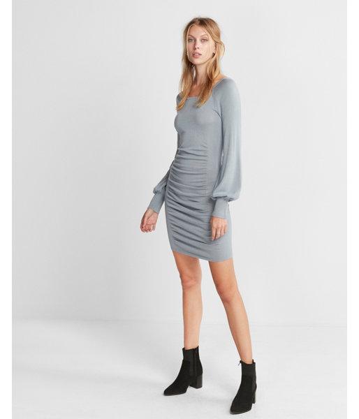Express Womens Balloon Sleeve Ruched Dress