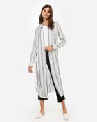 Express Womens Multi-striped Duster