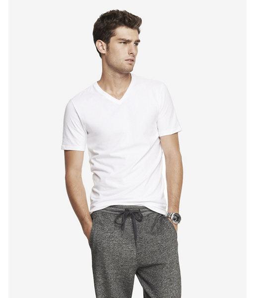 Express Tall Flex Stretch Cotton V-neck Tee