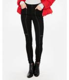 Express Womens High Waisted Studded Contrast Stitch Stretch Jeggings