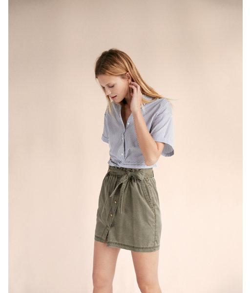Express Womens Tie Waist Snap Front