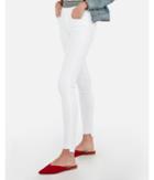 Express Womens Mid Rise White Side Detail Ankle Jeggings