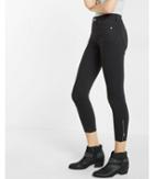 Express Womens Black Mid Rise Zip Ankle Cropped Jean