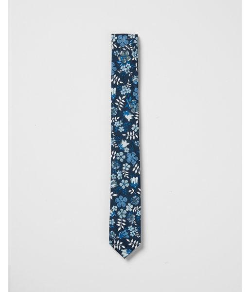 Express Mens Slim Large Print Liberty Fabric Cotton Tie