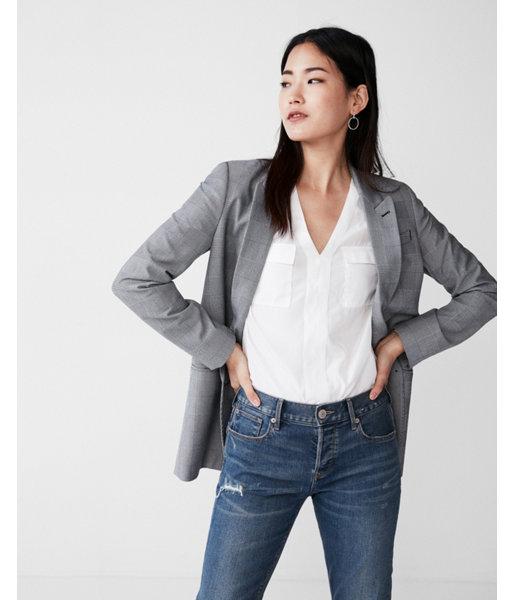 Express Womens Patch Pocket Popover