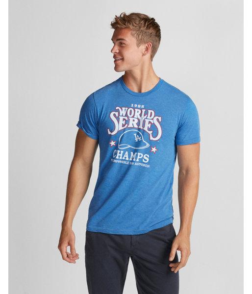 Express Mens Homage Los Angeles Dodgers Crew Neck Tee