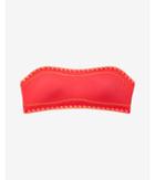 Express Embroidered Bandeau Bikini Top