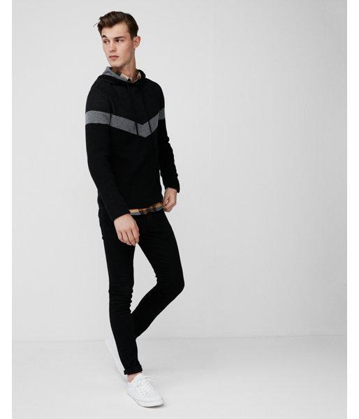 Express Mens Chevron Athletic Hooded