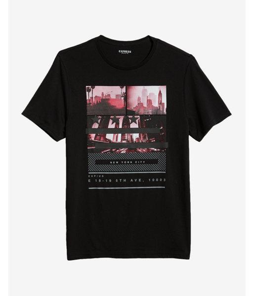 Express Mens New York City Haze Graphic Tee