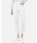 Express Womens High Waisted White Straight Cropped Jeans
