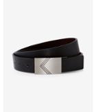 Express Mens Black Chevron Plaque Belt