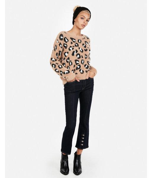 Express Womens Leopard Pullover
