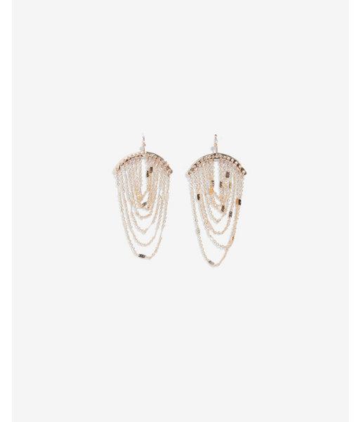 Express Womens Draped Chain Drop Earrings