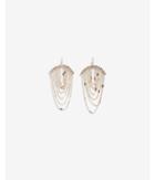 Express Womens Draped Chain Drop Earrings