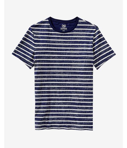 Express Mens Striped Crew Neck Tee
