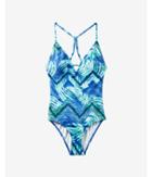 Express Womens Tropical Print Strappy One-piece