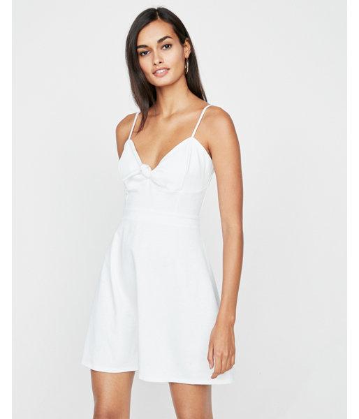 Express Womens Knot Front Fit And Flare