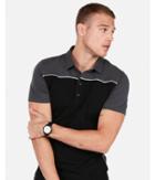 Express Mens Signature Color Block Moisture Wicking Polo
