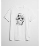 Express Mens Skull Map Crew Neck Graphic Tee
