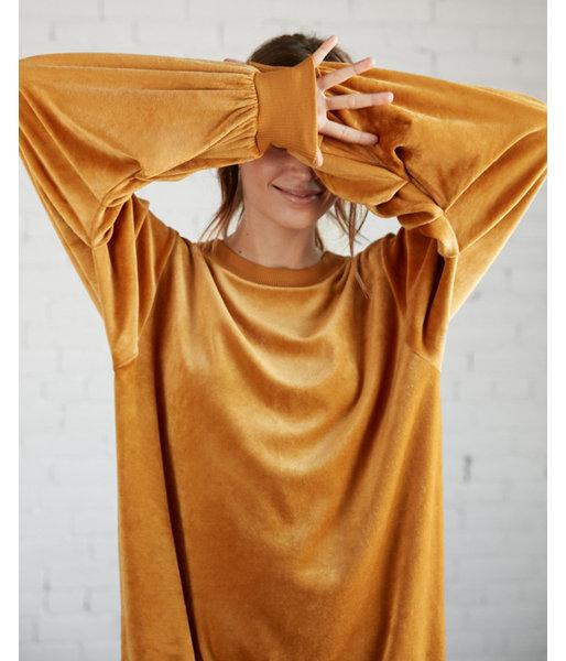 Express Womens Velour Sweatshirt Dress