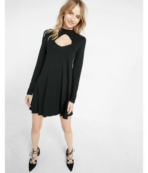 Express Womens Cut-out Trapeze Dress
