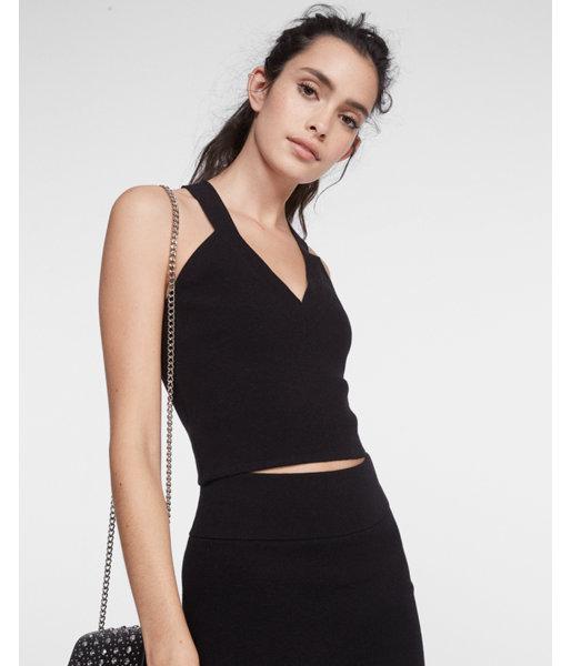 Express Triangle Back Cropped Tank