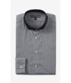 Express Men's Dress Shirts Modern Fit Striped Contrast Collar
