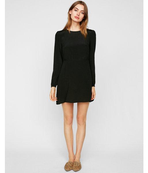 Express Womens Long Sleeve Fit And Flare