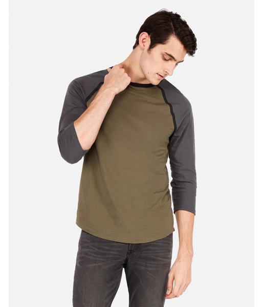 Express Mens Heat Seal Baseball Tee