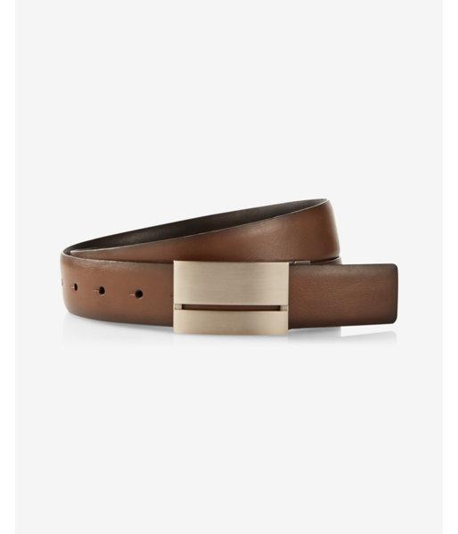 Express Mens 2-in-1 Reversible Matte Plaque Belt