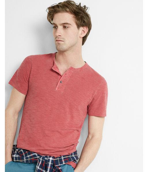 Express Mens Wide Placket Garment Dyed Short