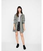 Express Womens Ruffle Detail Anorak